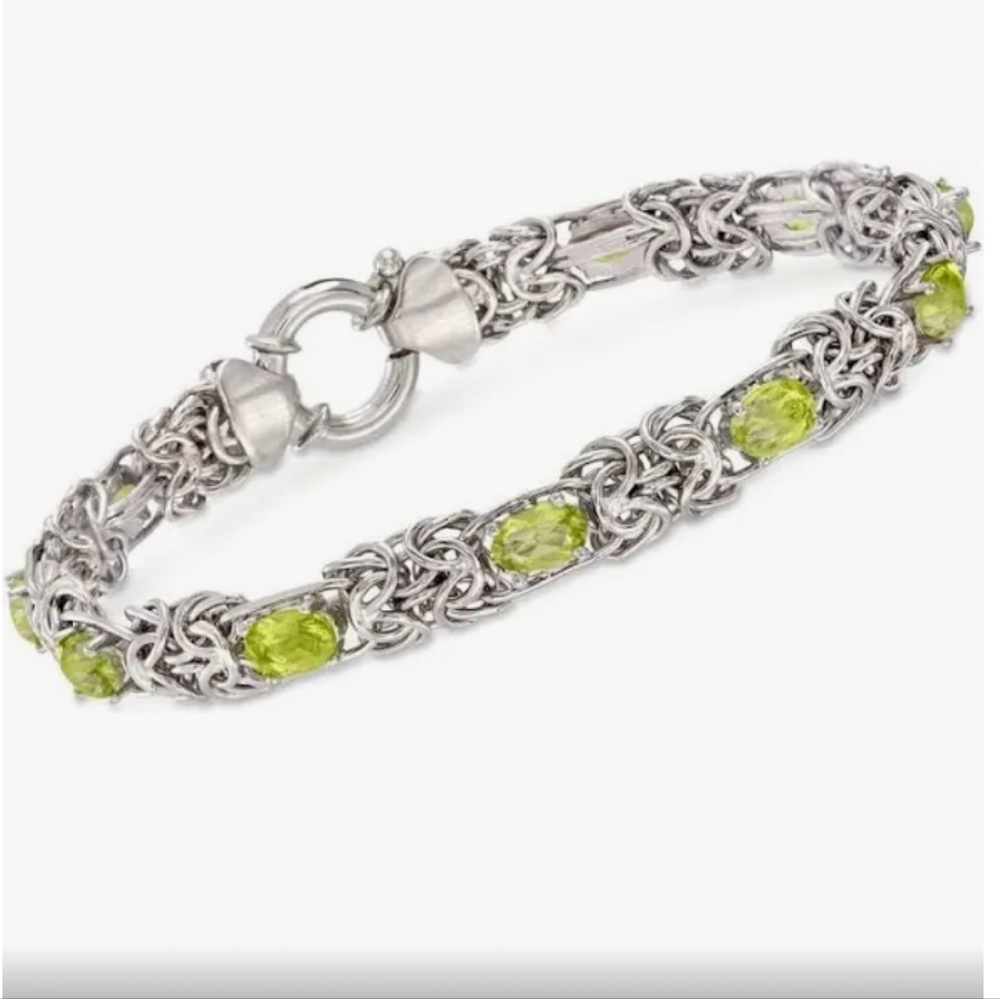 Ross-Simons Peridot Sterling Silver Tennis Bracelet - Picture 7 of 7